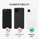 Husa Kwmobile pentru Google Pixel 4a, Textil, Gri, 58138.19 fotografia produsului View 5 S