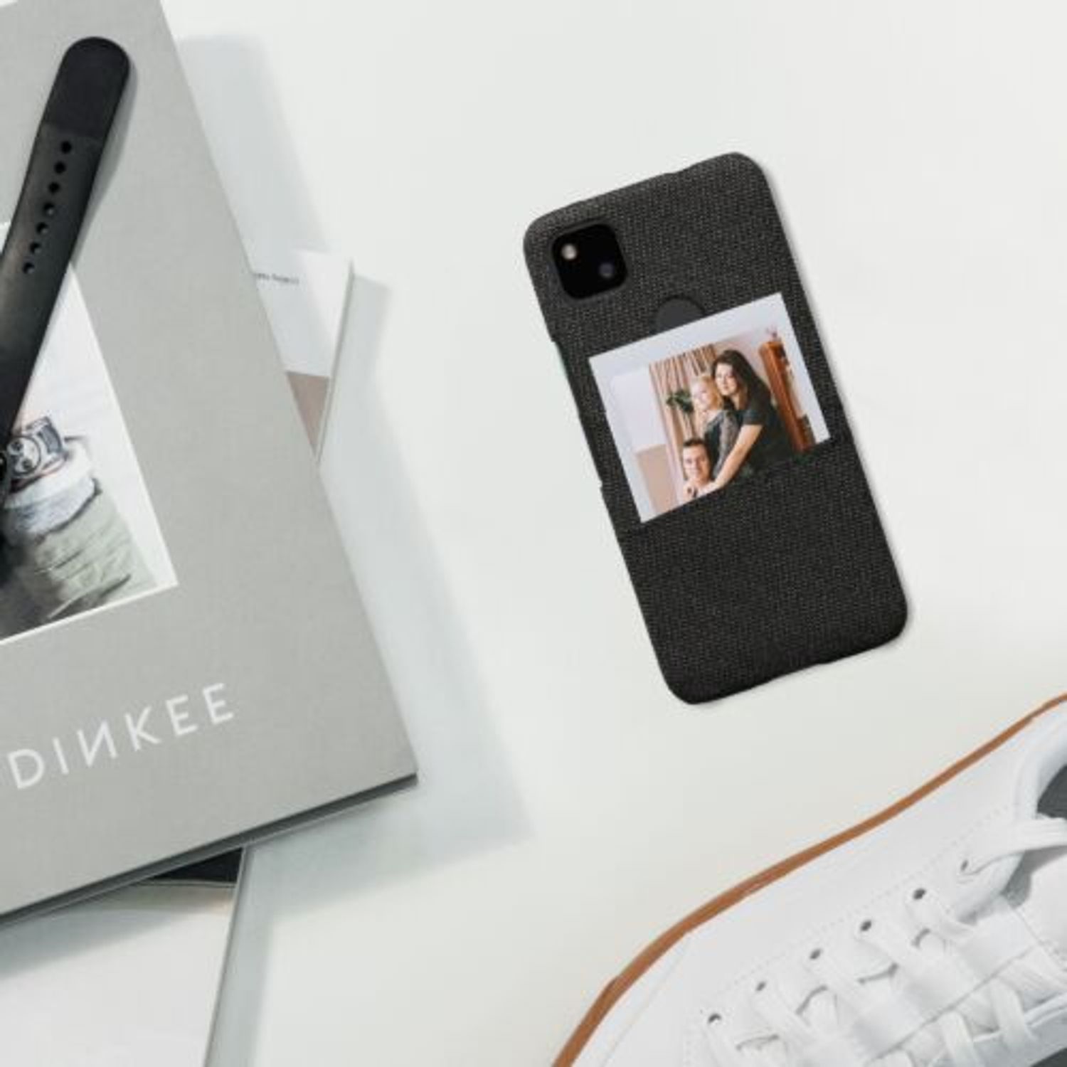 Husa Kwmobile pentru Google Pixel 4a, Textil, Gri, 58138.19 fotografia produsului View 2 L