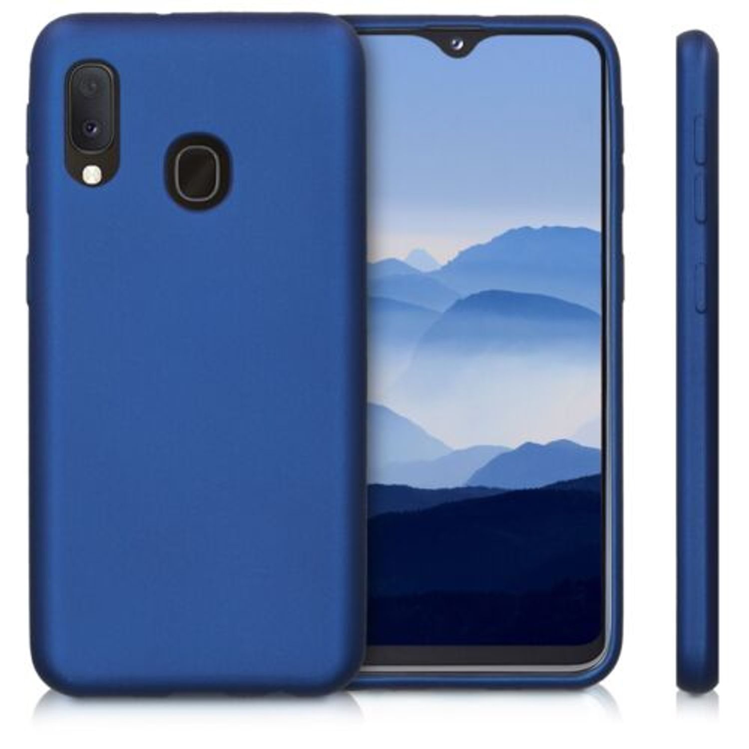 Husa pentru Samsung Galaxy A20e, Silicon, Albastru, 48739.64 fotografia produsului View 2 L
