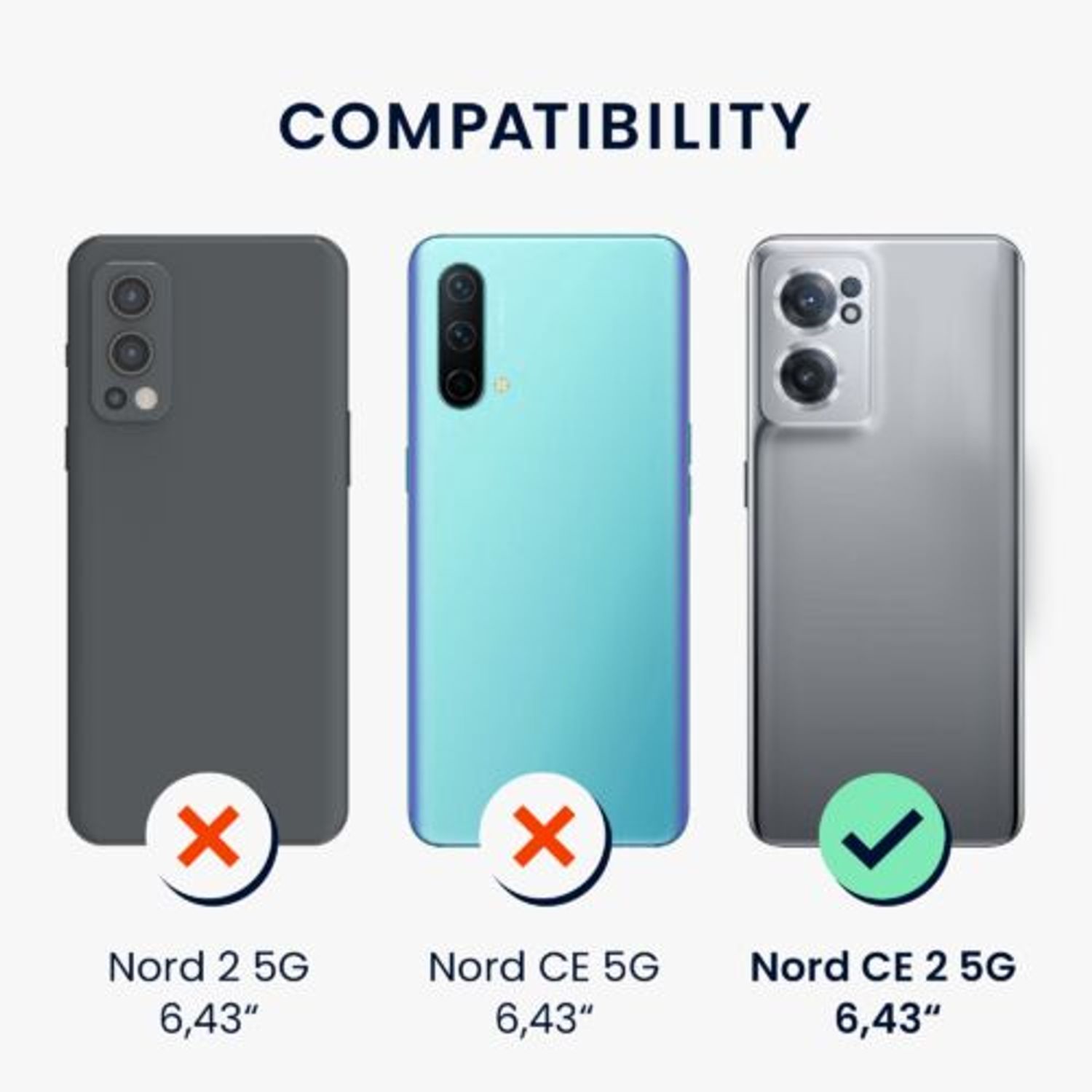 Husa Kwmobile pentru OnePlus Nord CE 2 5G, Silicon, Negru, 58117.47 fotografia produsului View 5 L