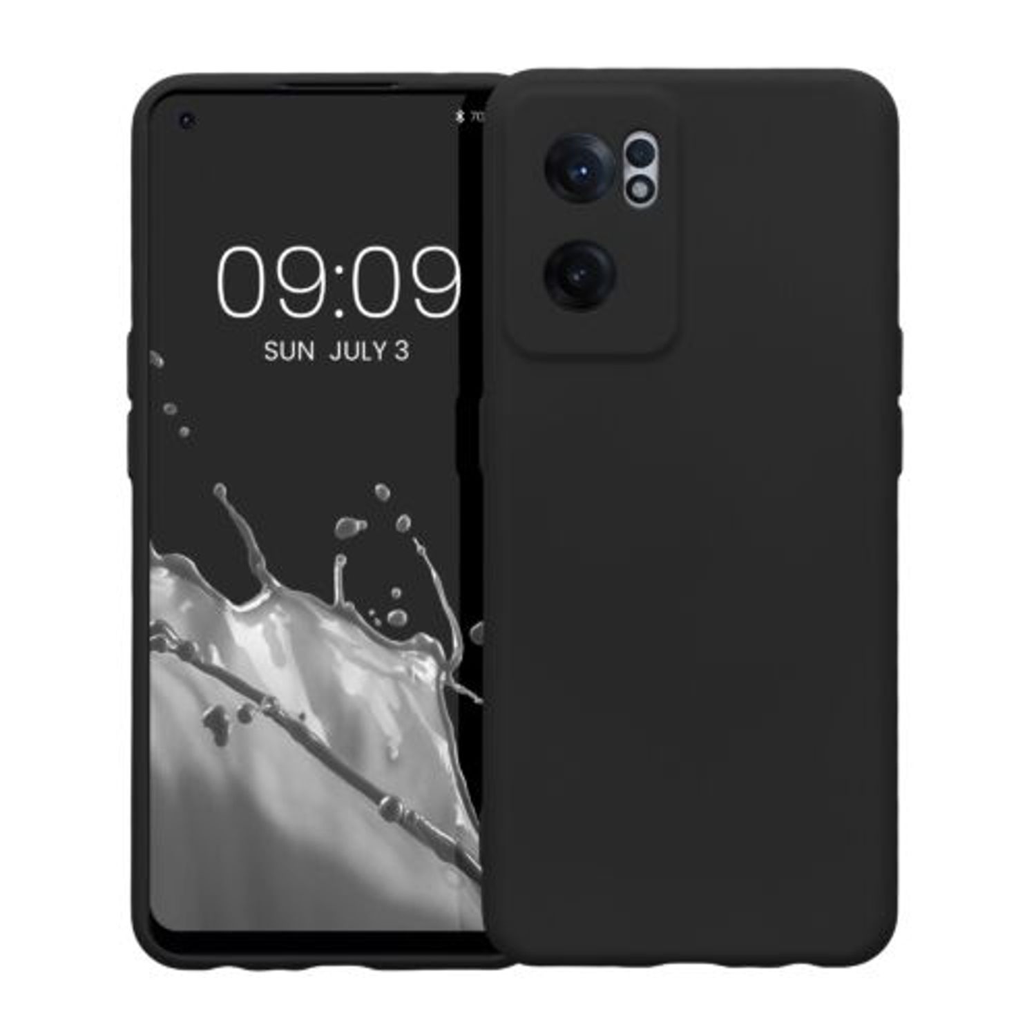 Husa Kwmobile pentru OnePlus Nord CE 2 5G, Silicon, Negru, 58117.47 fotografia produsului
