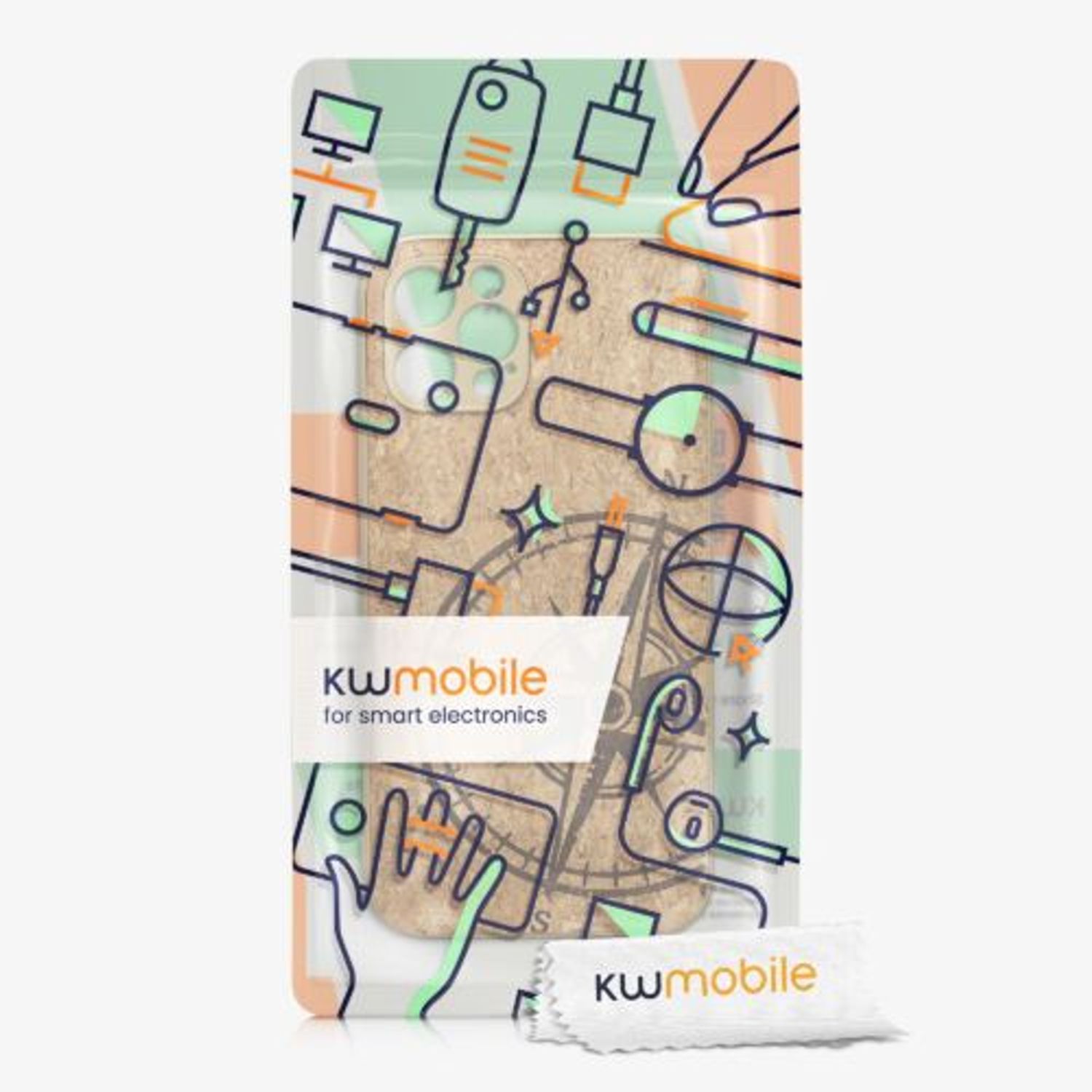 Husa Kwmobile pentru Apple iPhone 12 Pro, Pluta, Maro, 58124.02 fotografia produsului View 8 L