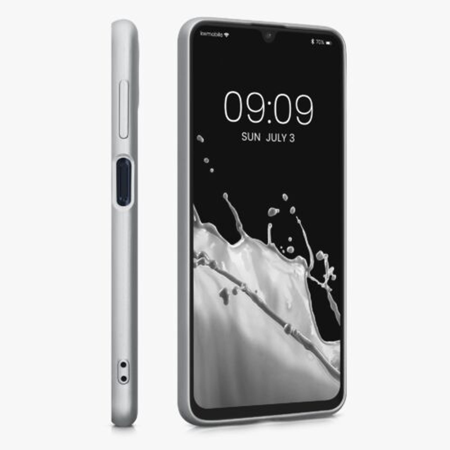 Husa Kwmobile pentru Samsung Galaxy M32 4G, Silicon, Gri, 57951.67 fotografia produsului View 4 L