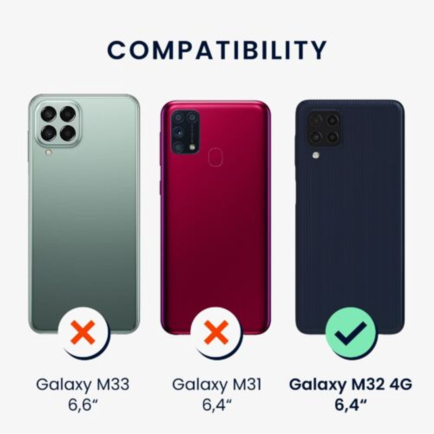 Husa Kwmobile pentru Samsung Galaxy M32 4G, Silicon, Gri, 57951.67 fotografia produsului View 5 L