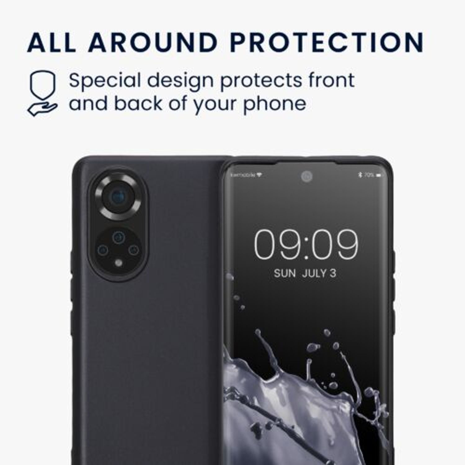 Husa Kwmobile pentru Honor 50, Silicon, Albastru, 57934.115 fotografia produsului View 9 L