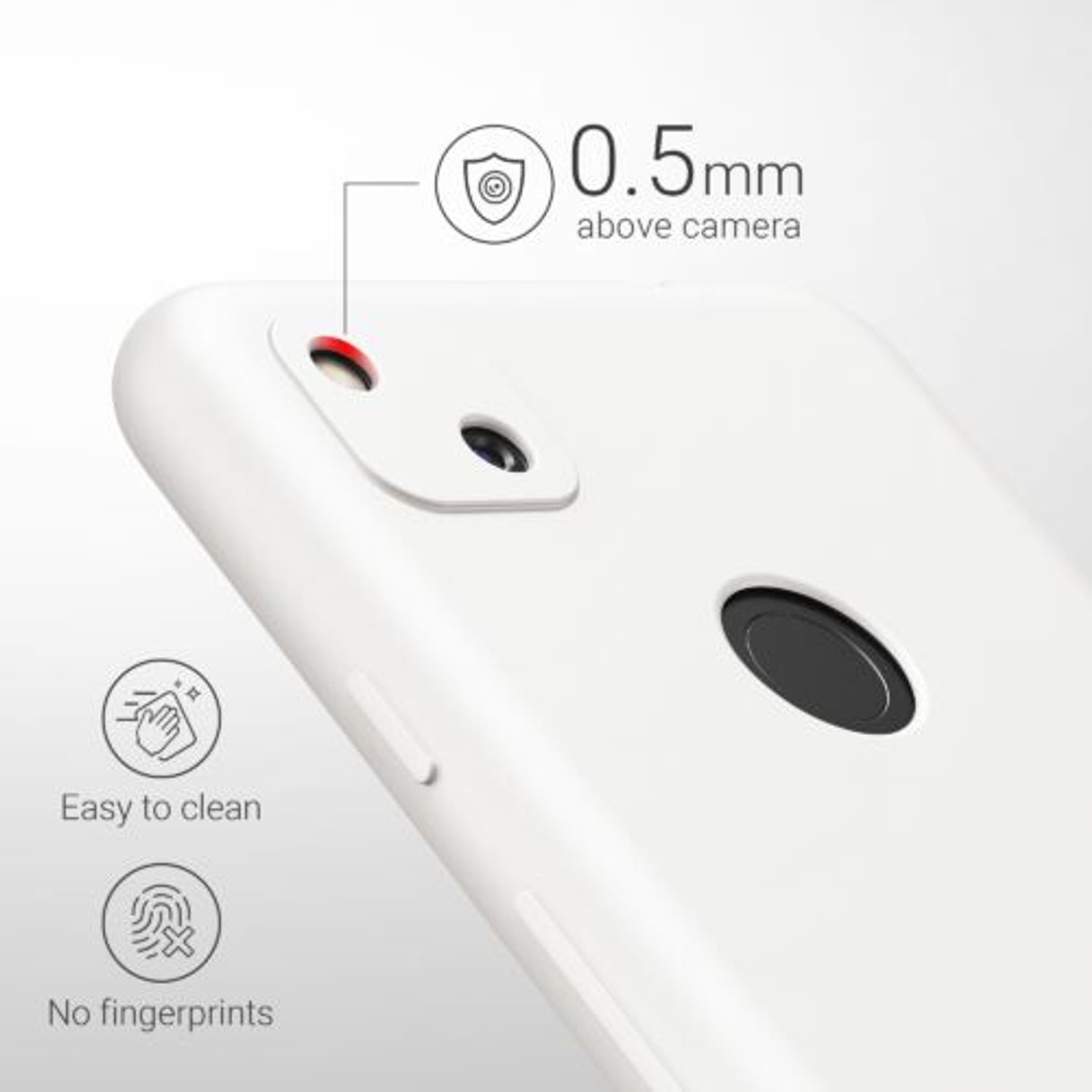 Husa pentru Google Pixel 4a, Silicon, Alb, 52357.02 fotografia produsului View 4 L