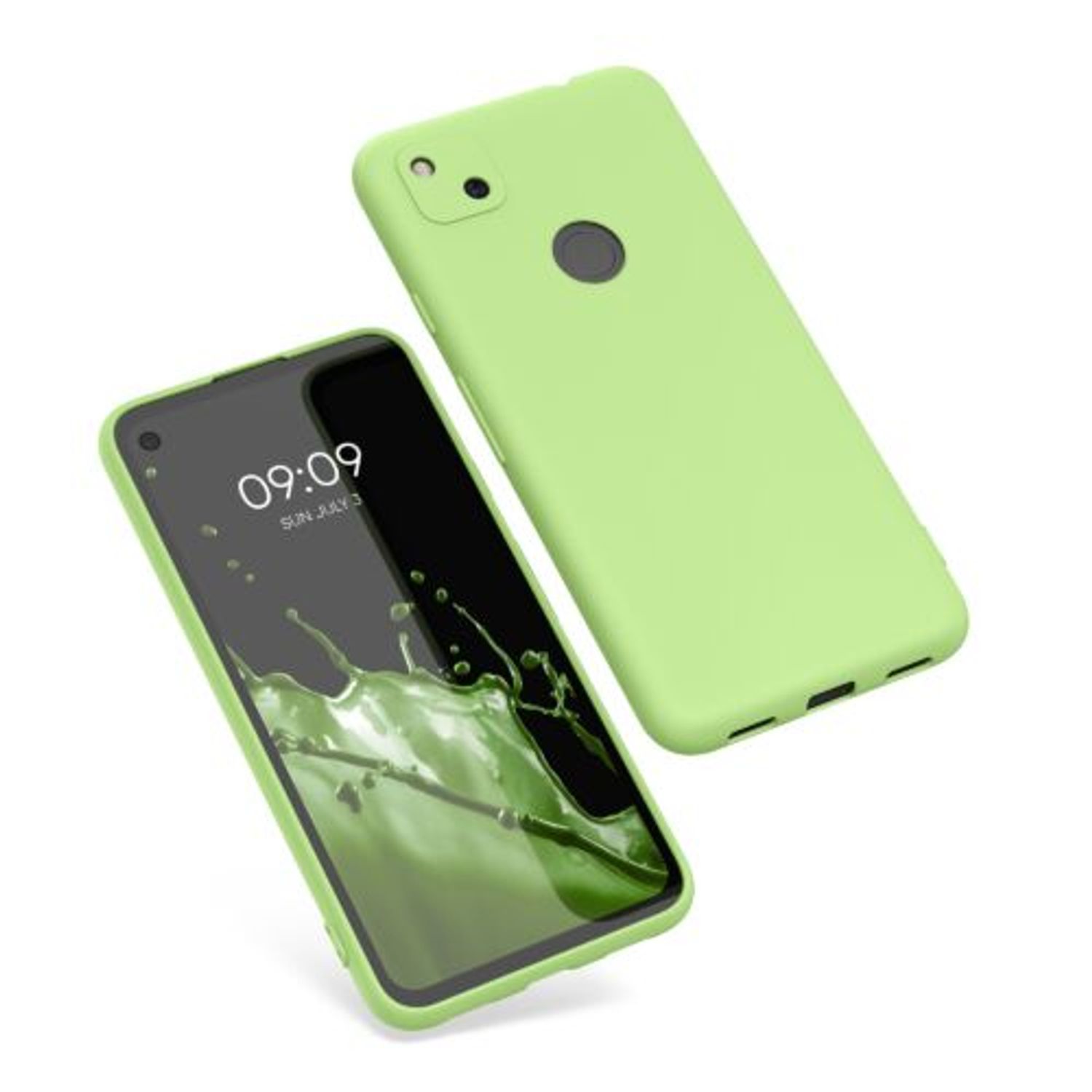 Husa pentru Google Pixel 4a, Silicon, Verde, 52357.214 fotografia produsului View 2 L