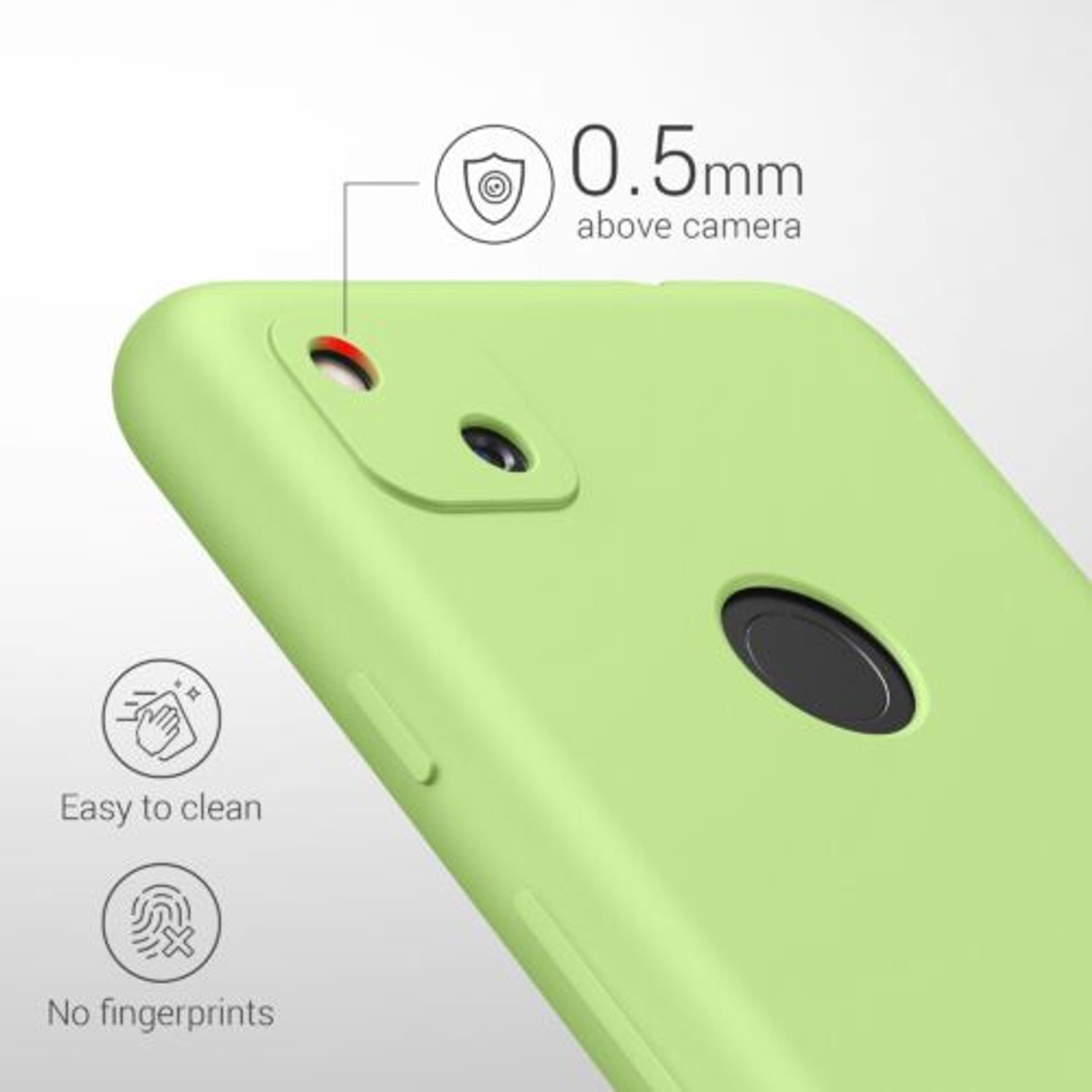 Husa pentru Google Pixel 4a, Silicon, Verde, 52357.214 fotografia produsului View 5 L