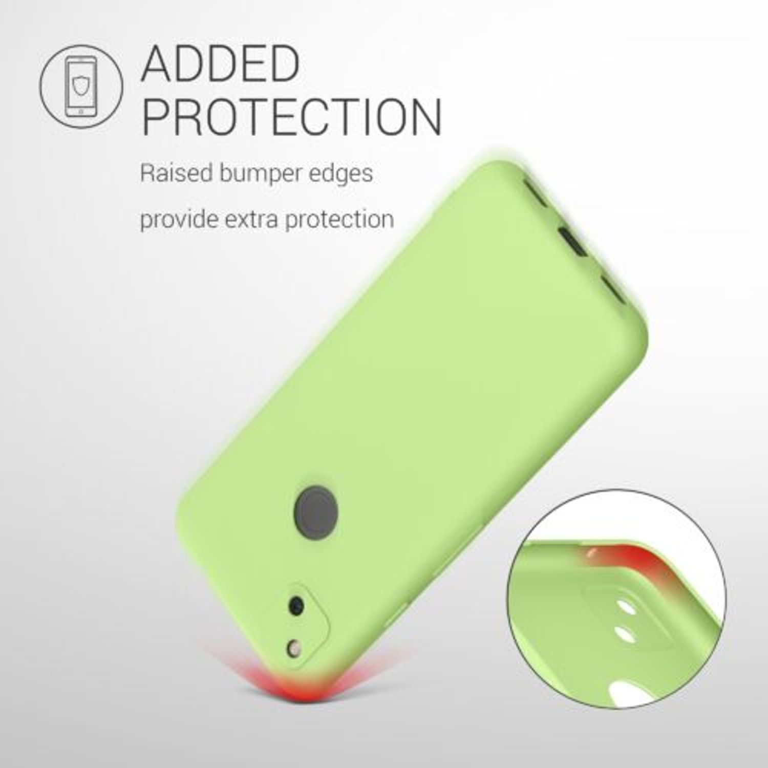 Husa pentru Google Pixel 4a, Silicon, Verde, 52357.214 fotografia produsului View 9 L