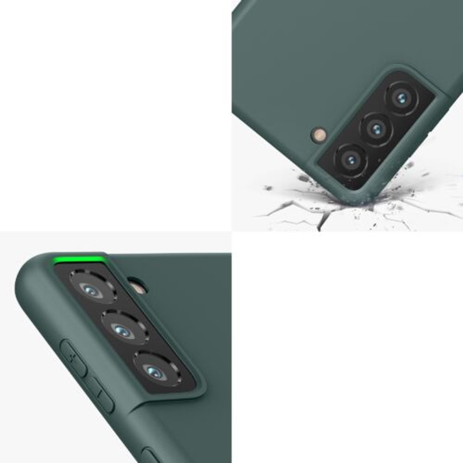 Husa pentru Samsung Galaxy S21, Silicon, Verde, 56681.171, Kwmobile fotografia produsului View 10 L