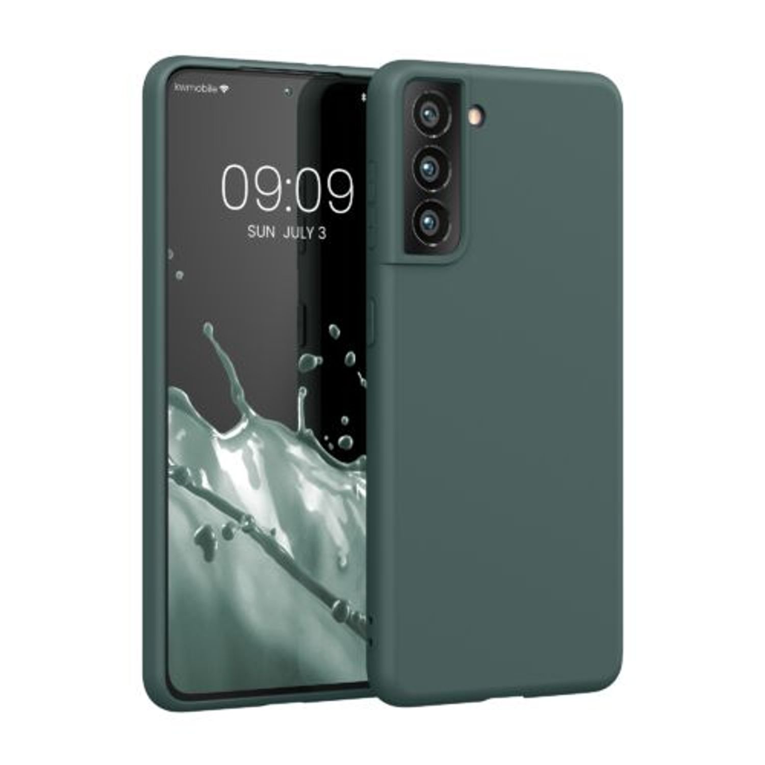 Husa pentru Samsung Galaxy S21, Silicon, Verde, 56681.171, Kwmobile fotografia produsului