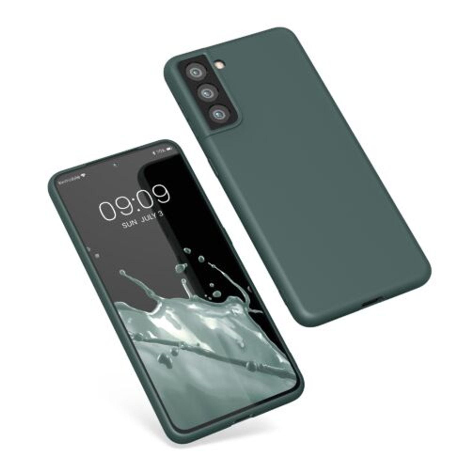 Husa pentru Samsung Galaxy S21, Silicon, Verde, 56681.171, Kwmobile fotografia produsului View 2 L