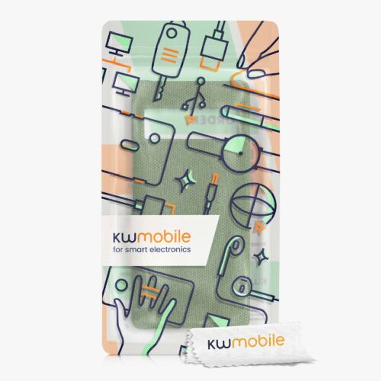 Husa pentru Google Pixel 6 Pro, Textil, Verde, 56945.07, Kwmobile fotografia produsului View 7 L