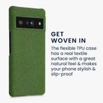 Husa pentru Google Pixel 6 Pro, Textil, Verde, 56945.07, Kwmobile fotografia produsului View 4 S