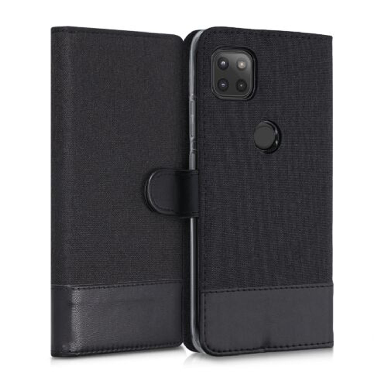 Husa pentru Motorola One 5G Ace, Textil, Negru, 54622.73 fotografia produsului View 4 L