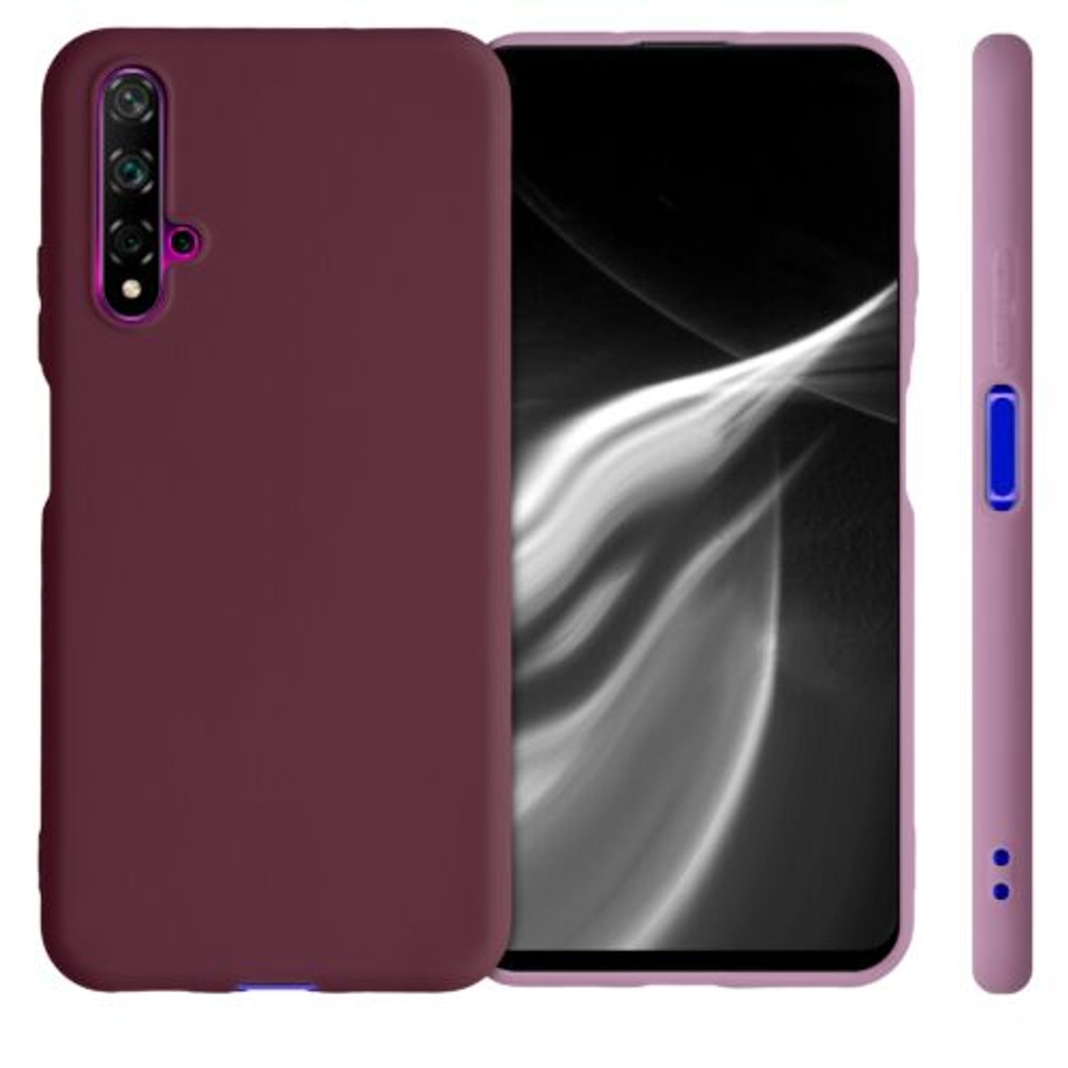 Husa pentru Huawei Nova 5T, Silicon, Rosu, 51520.190 fotografia produsului View 2 L