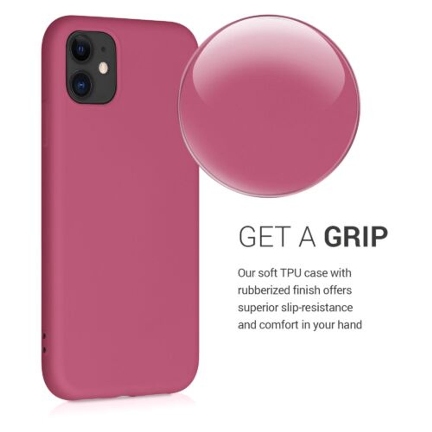Husa pentru Apple iPhone 11, Silicon, Roz, 50791.213 fotografia produsului View 5 L