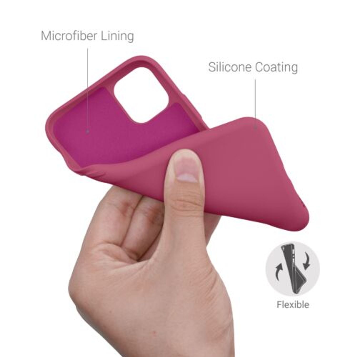 Husa pentru Apple iPhone 11, Silicon, Roz, 50791.213 fotografia produsului View 4 L