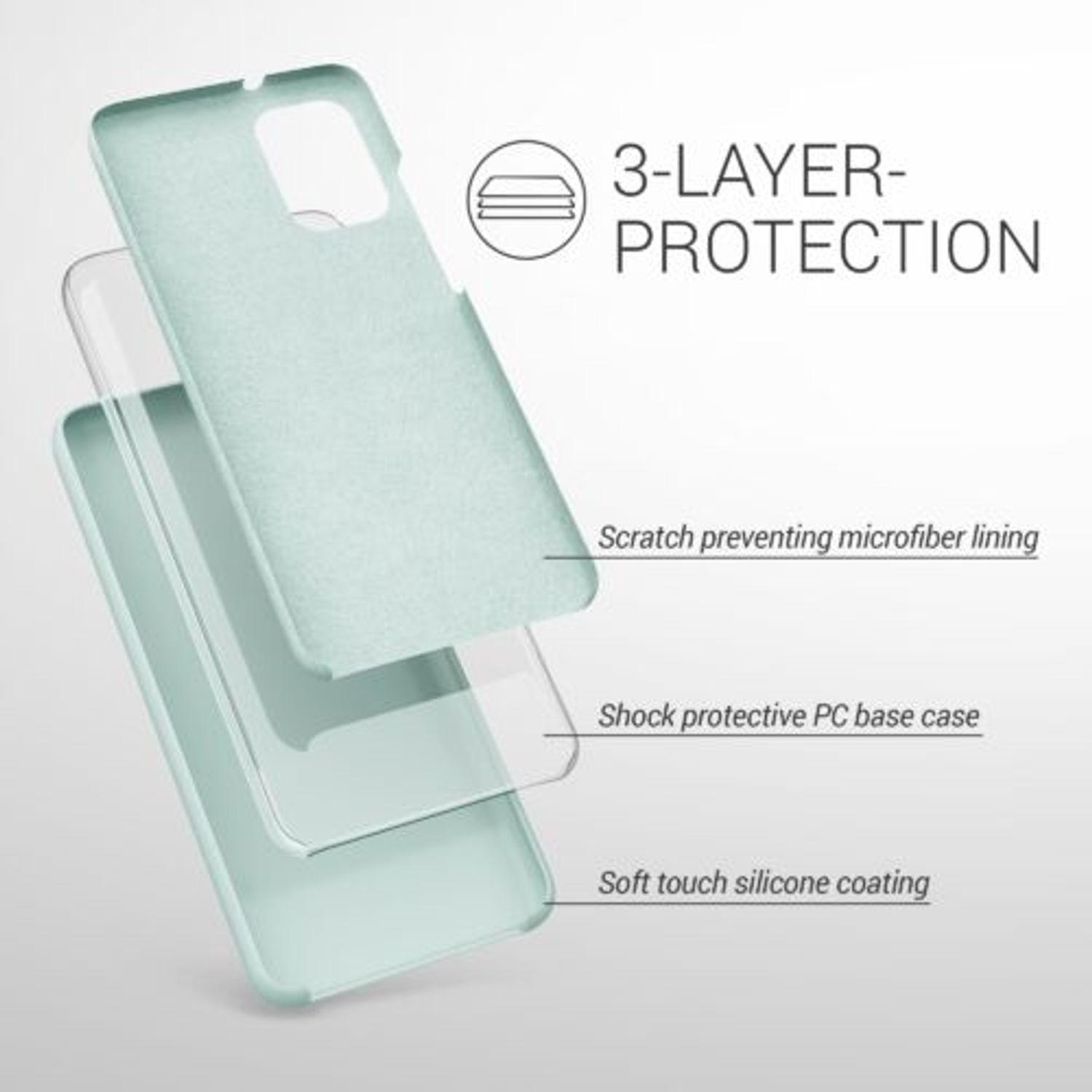 Husa pentru Samsung Galaxy A02s, Silicon, Verde, 55415.200 fotografia produsului View 3 L