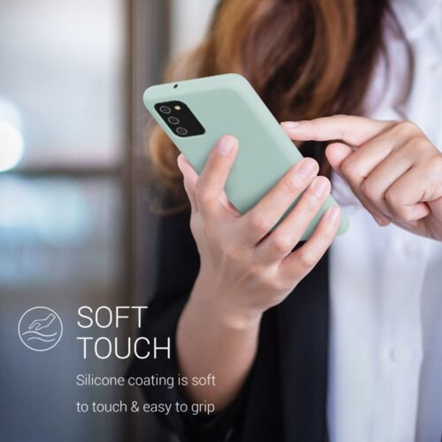 Husa pentru Samsung Galaxy A02s, Silicon, Verde, 55415.200 fotografia produsului View 4 L