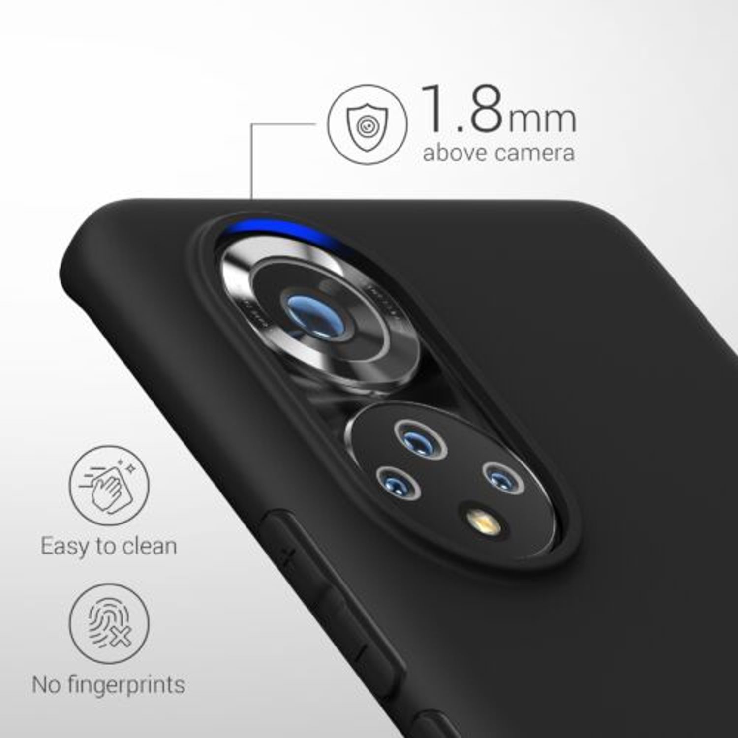 Husa pentru Honor 50 Pro, Silicon, Negru, 55410.01 fotografia produsului View 4 L