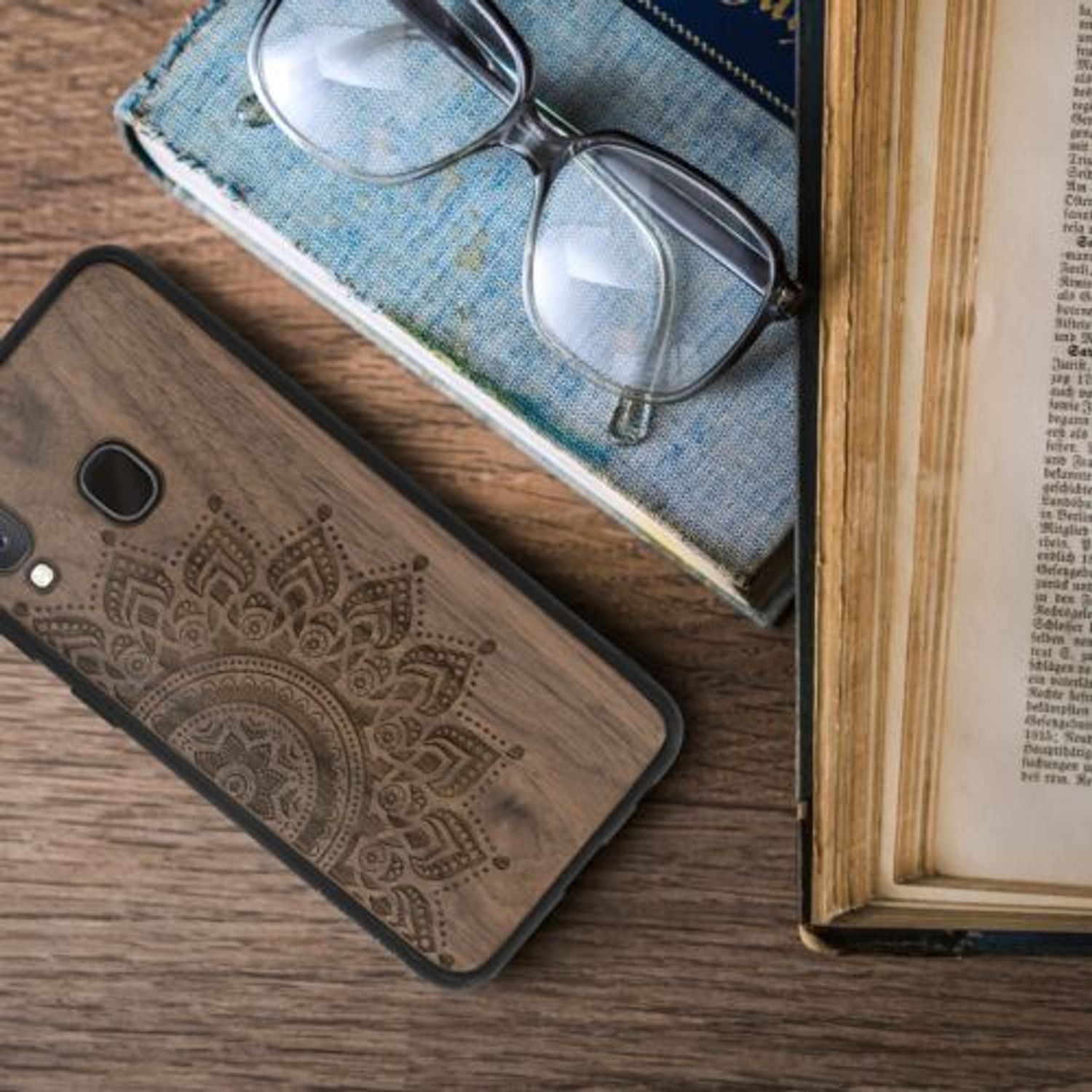 Husa pentru Samsung Galaxy A20e, Lemn, Maro, 48751.01 fotografia produsului View 8 L