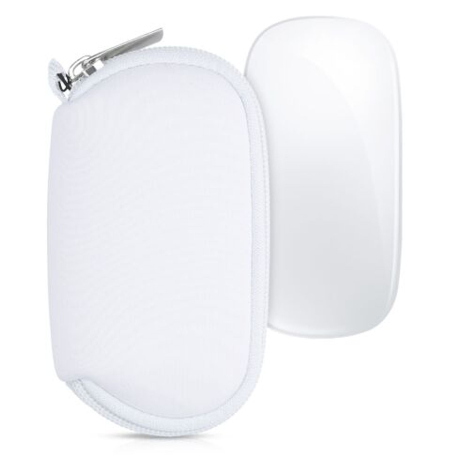 Husa pentru mouse Apple Magic Mouse 2/Magic Mouse 1, Kwmobile, Alb, Neopren, 51117.02 fotografia produsului