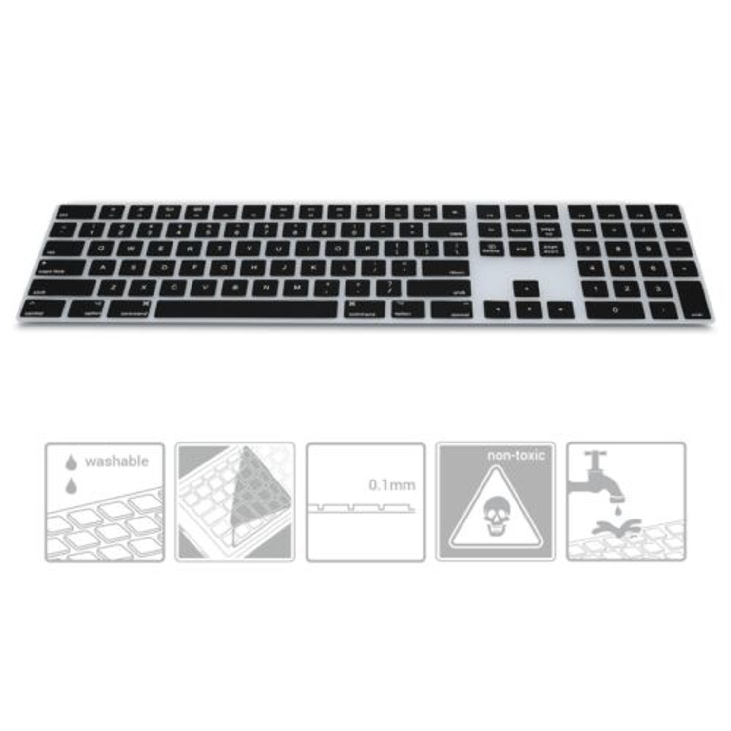 Husa pentru tastatura Apple Magic Keyboard, Kwmobile, Negru, Silicon, 47879.01 fotografia produsului View 4 L
