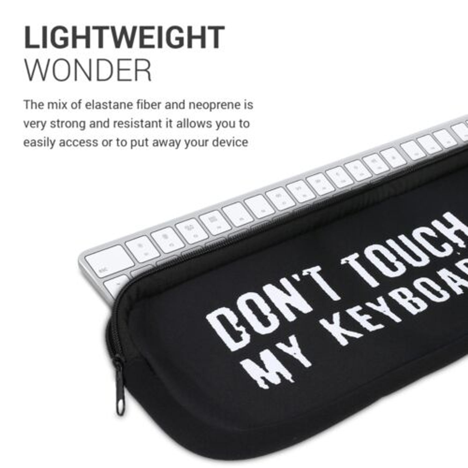 Husa pentru tastatura Apple Magic Keyboard, Kwmobile, Negru/Alb, Neopren, 51177.01 fotografia produsului View 4 L
