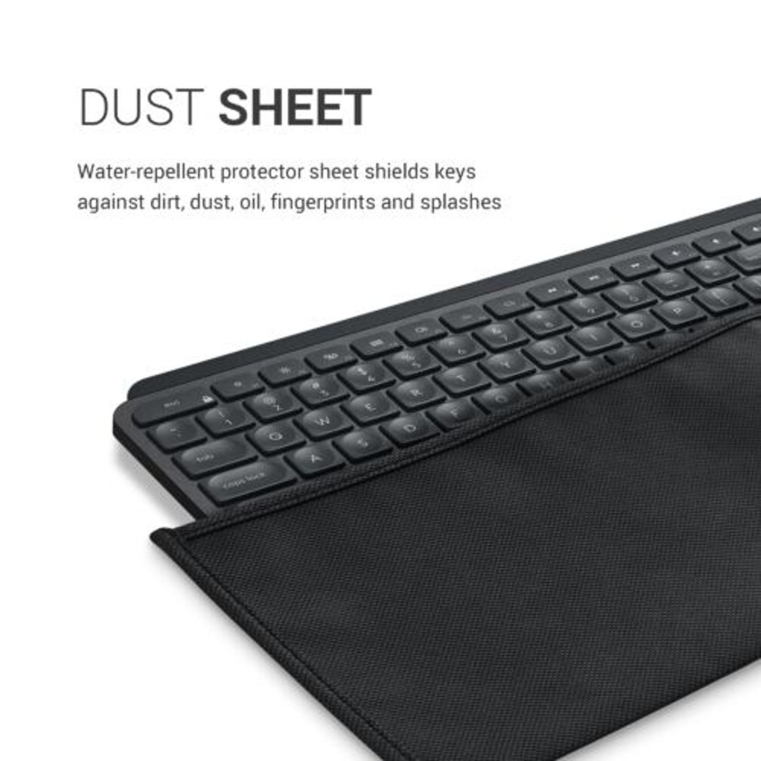 Husa pentru tastatura Logitech MX Keys Wireless, Kwmobile, Negru, Plastic, 58192.01 fotografia produsului View 4 L