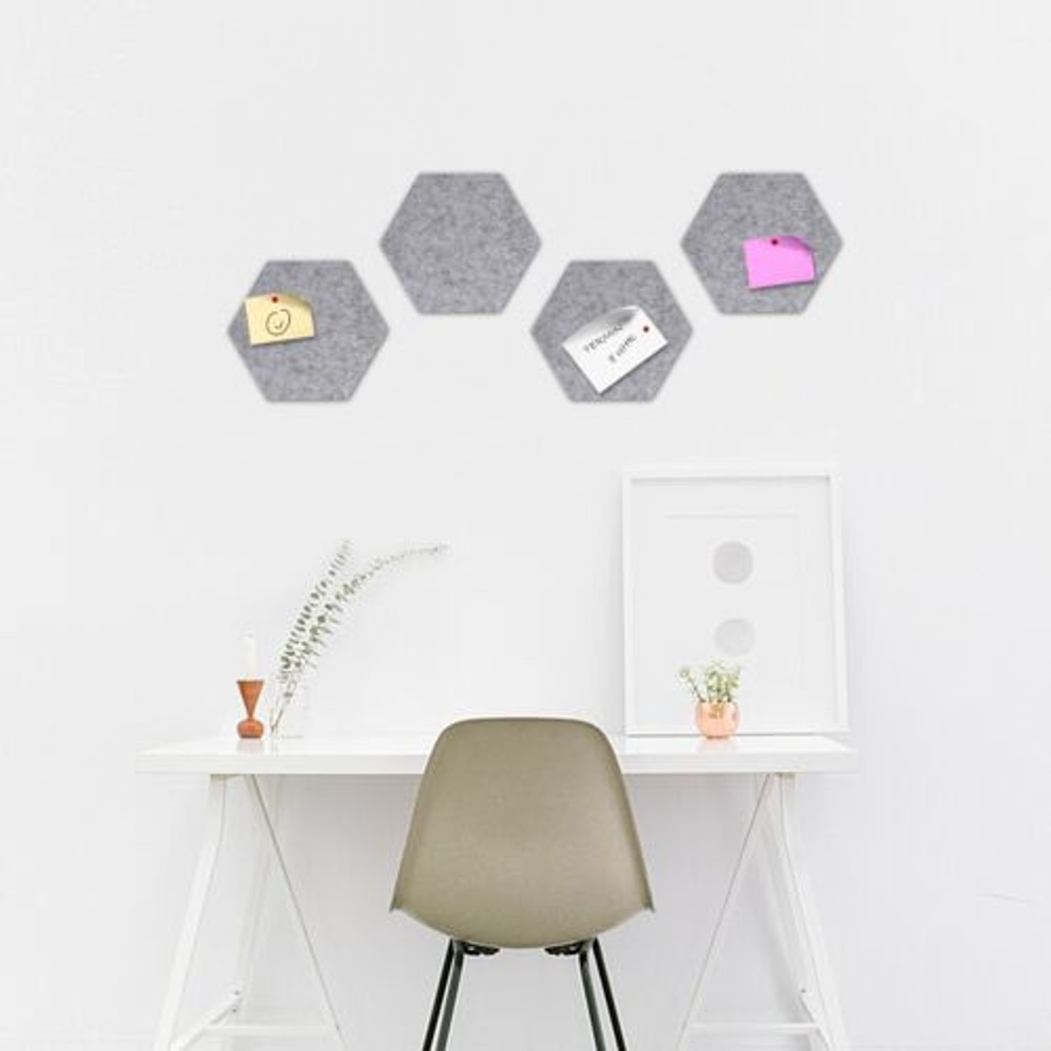Set 4 Panouri pluta hexagonal Navaris, 20 x 17 cm, 10 pini, 44328.25 fotografia produsului View 5 L