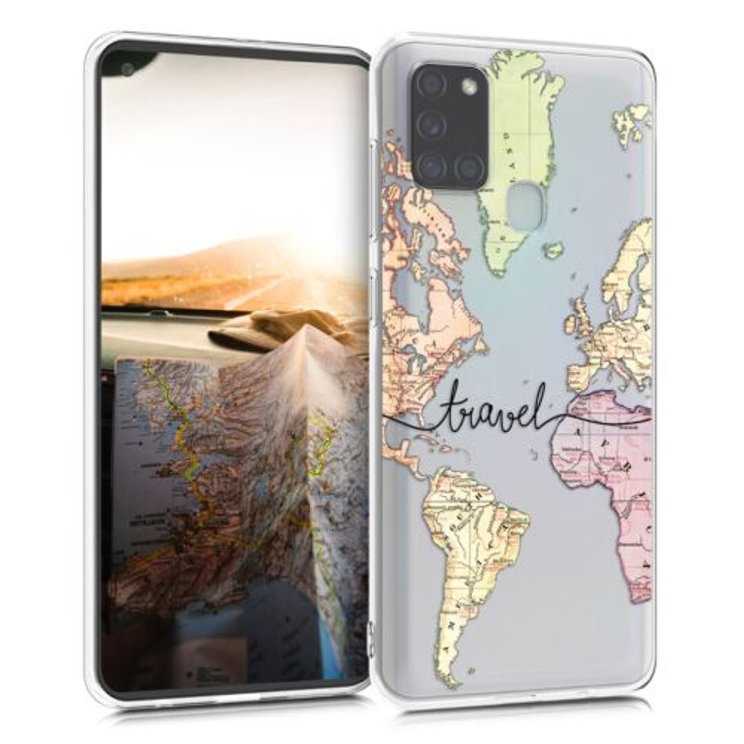 Husa pentru Samsung Galaxy A21s, Silicon, Multicolor, 52497.02 fotografia produsului