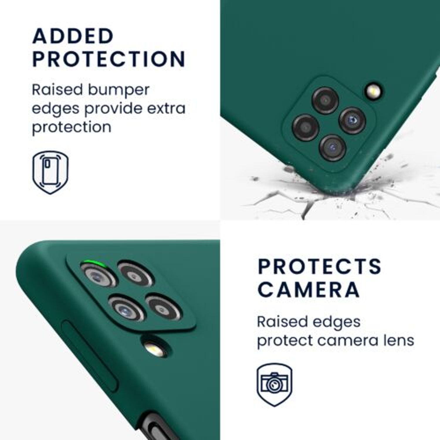 Husa pentru Samsung Galaxy A22, Silicon, Verde, 55500.184 fotografia produsului View 4 L