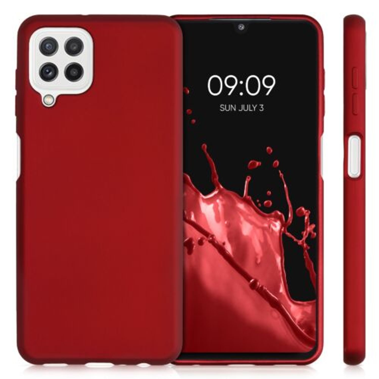 Husa pentru Samsung Galaxy A22, Silicon, Rosu, 55495.36 fotografia produsului View 2 L