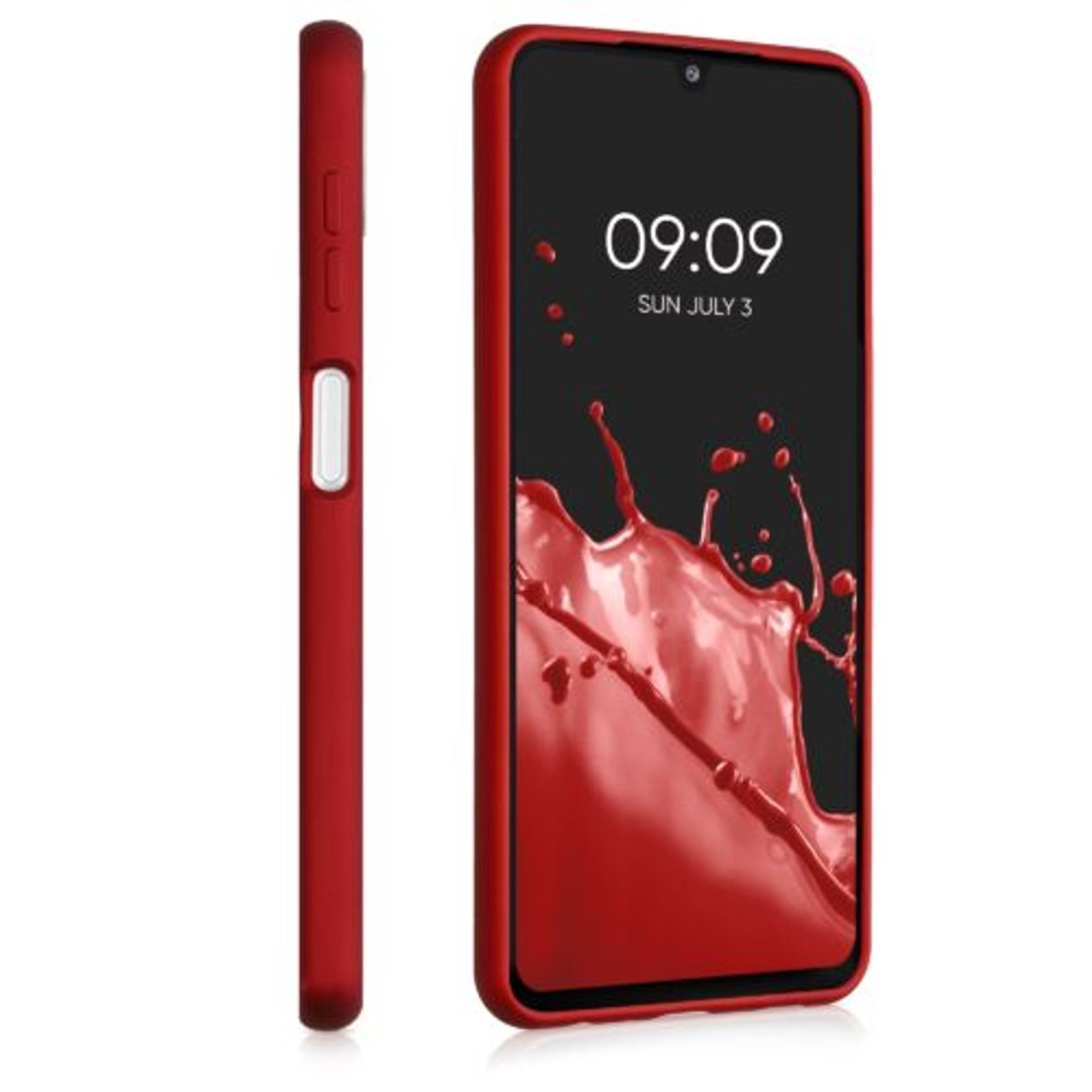 Husa pentru Samsung Galaxy A22, Silicon, Rosu, 55495.36 fotografia produsului View 5 L