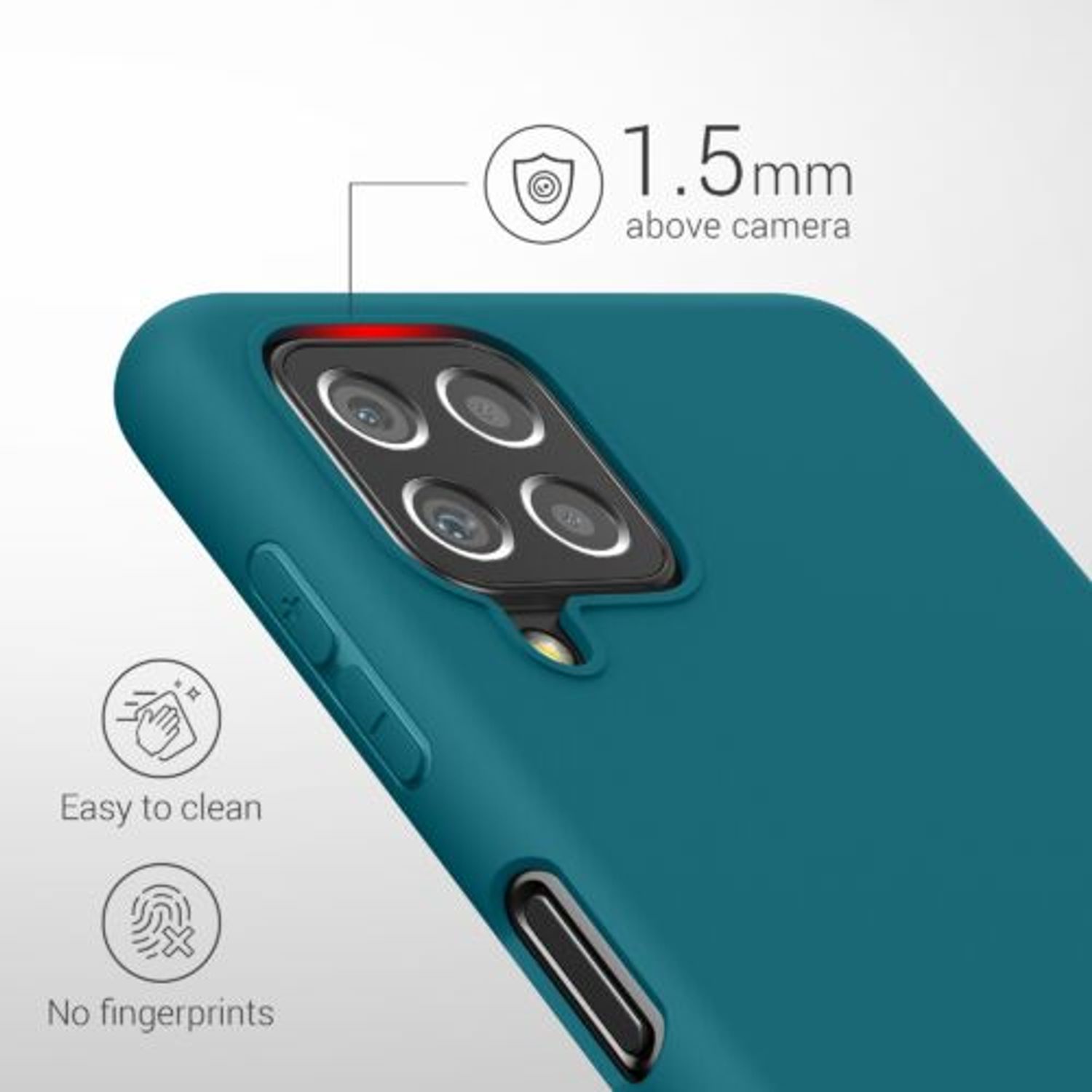 Husa pentru Samsung Galaxy A22, Silicon, Verde, 55493.57 fotografia produsului View 4 L