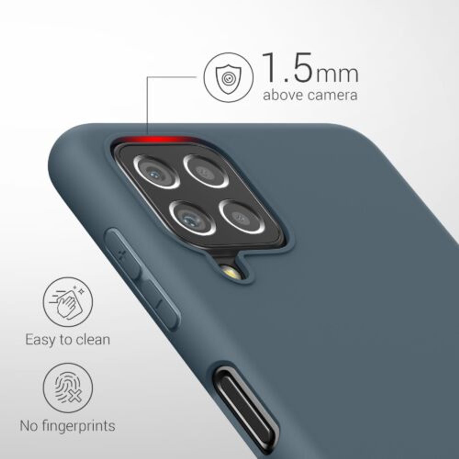 Husa pentru Samsung Galaxy A22, Silicon, Albastru, 55493.202 fotografia produsului View 4 L