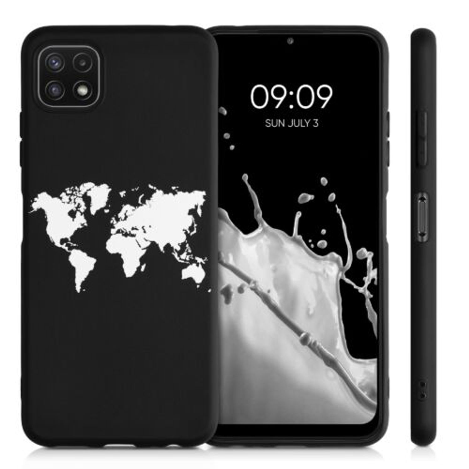 Husa pentru Samsung Galaxy A22 5G, Silicon, Negru, 55248.02 fotografia produsului View 2 L