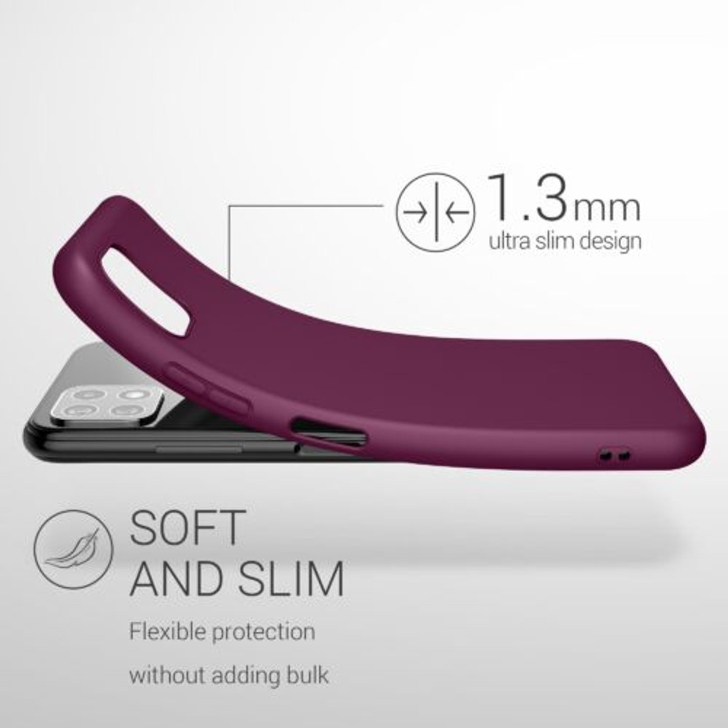 Husa pentru Samsung Galaxy A22 5G, Silicon, Violet, 55245.187 fotografia produsului View 9 L