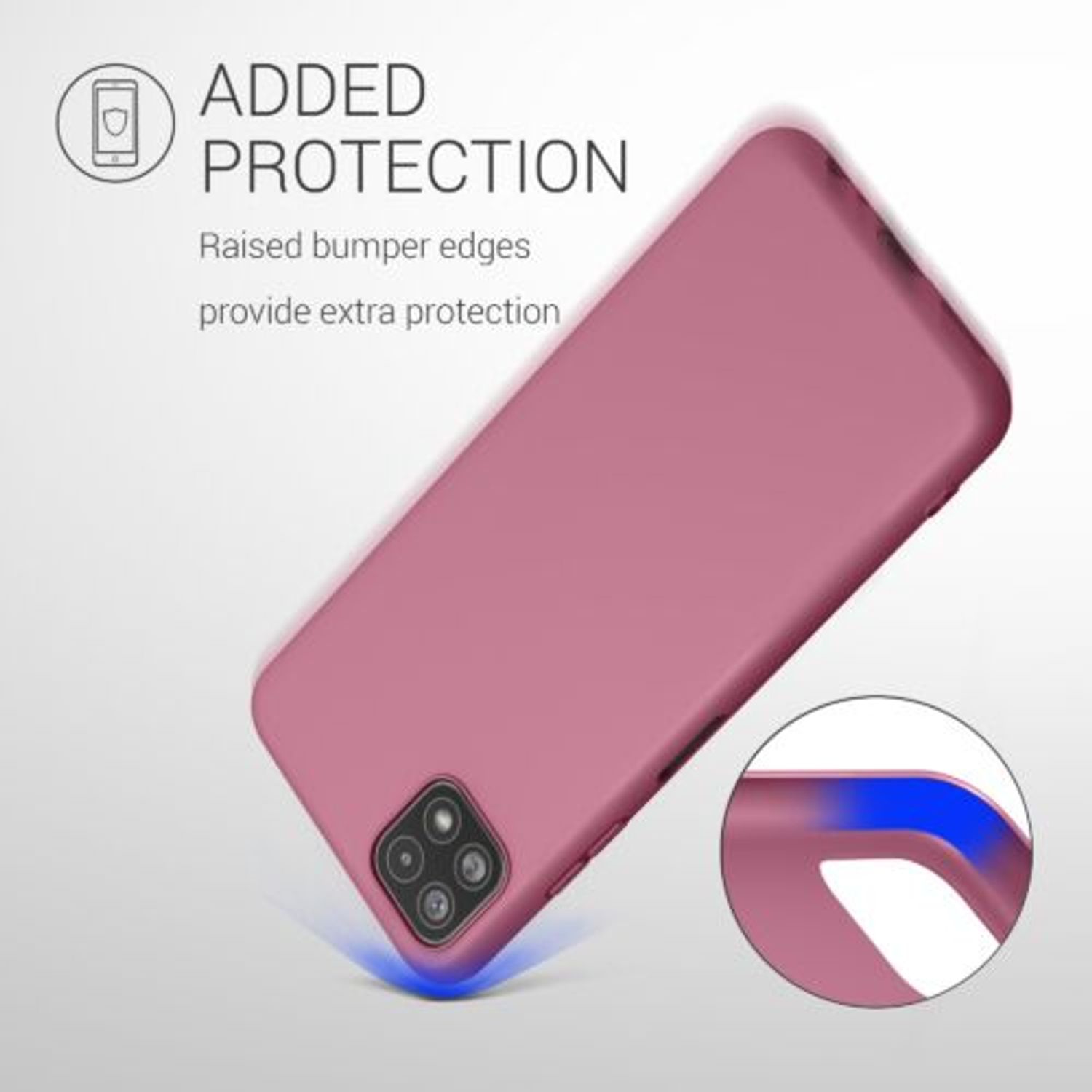 Husa pentru Samsung Galaxy A22 5G, Silicon, Roz, 55245.167 fotografia produsului View 7 L