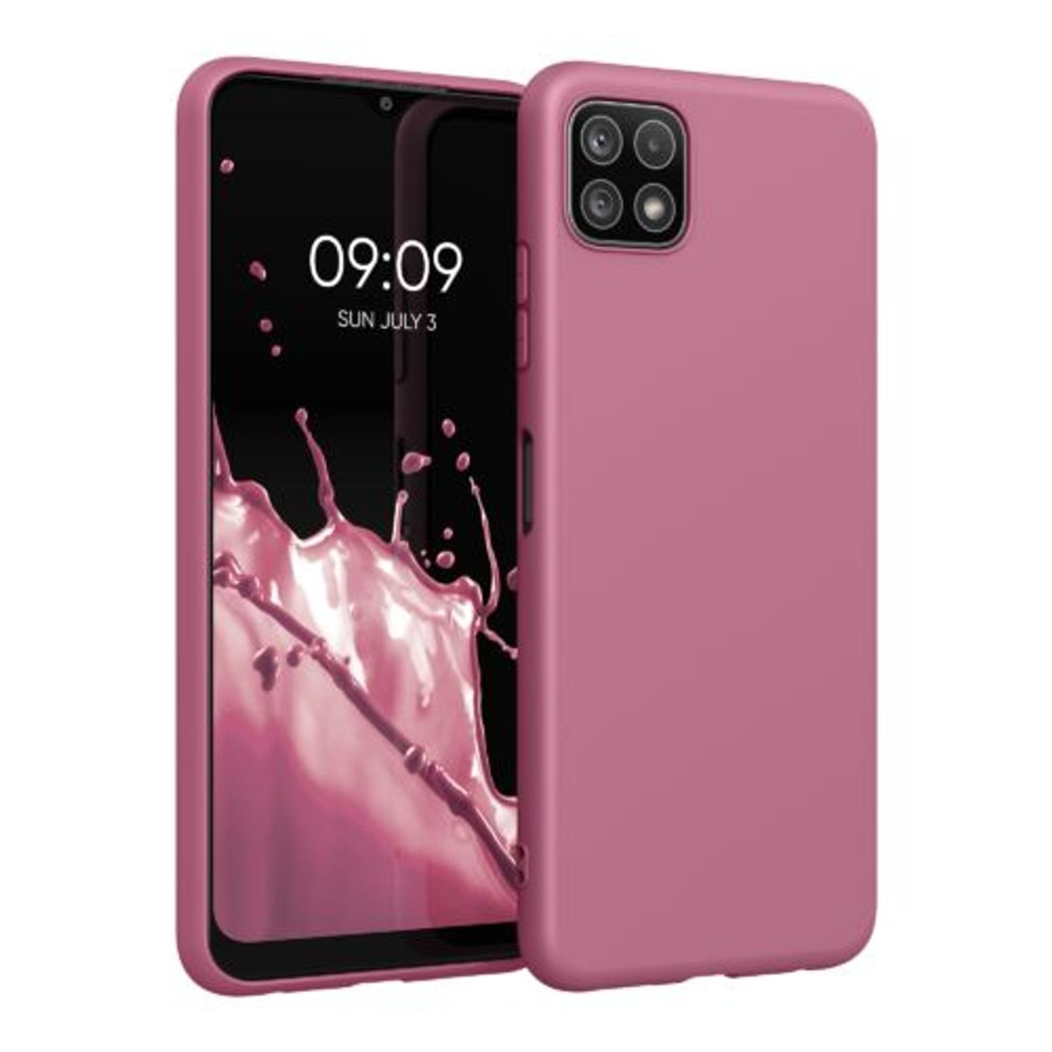 Husa pentru Samsung Galaxy A22 5G, Silicon, Roz, 55245.167 fotografia produsului