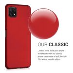 Husa pentru Samsung Galaxy A22 5G, Silicon, Rosu, 55247.36 fotografia produsului View 4 S
