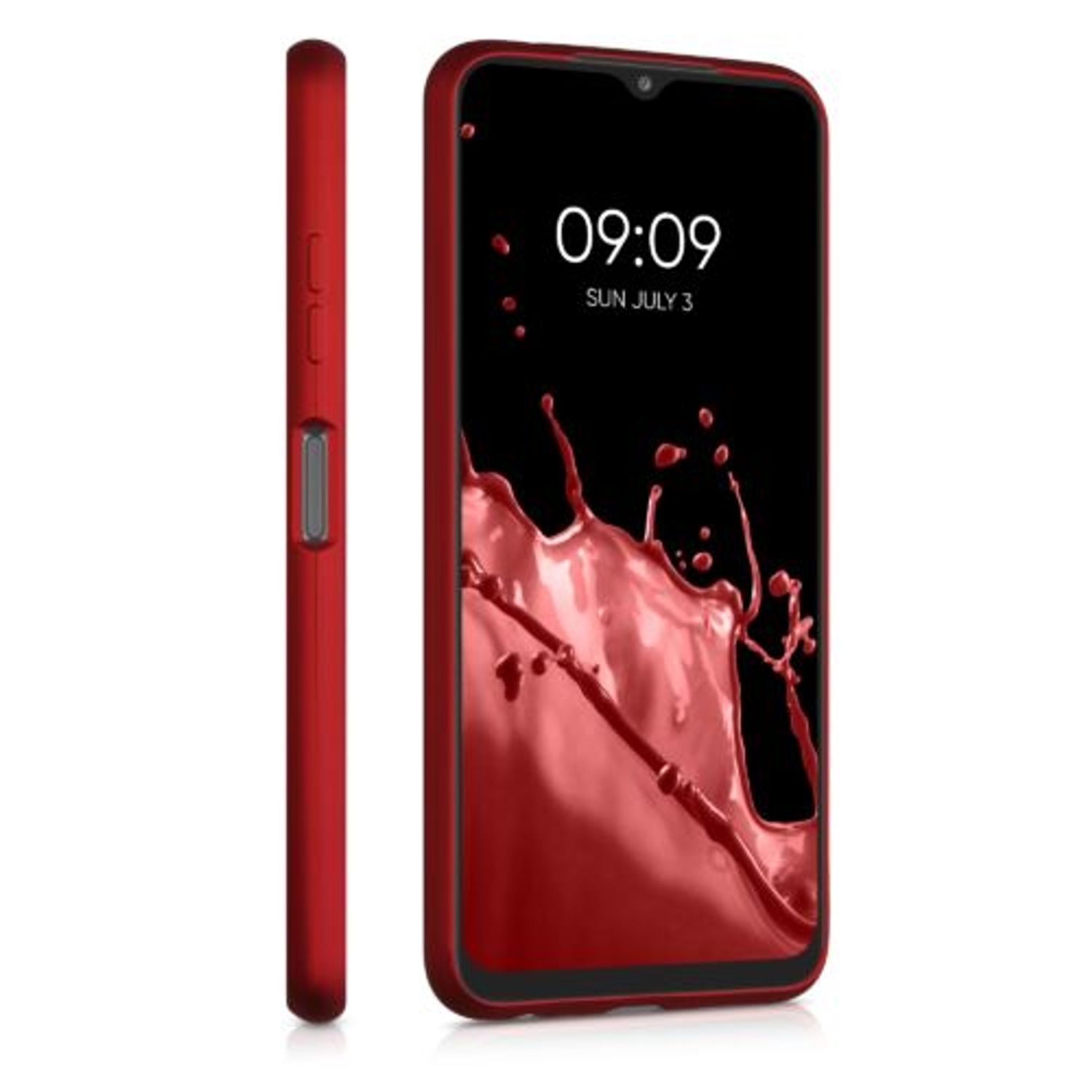 Husa pentru Samsung Galaxy A22 5G, Silicon, Rosu, 55247.36 fotografia produsului View 5 L