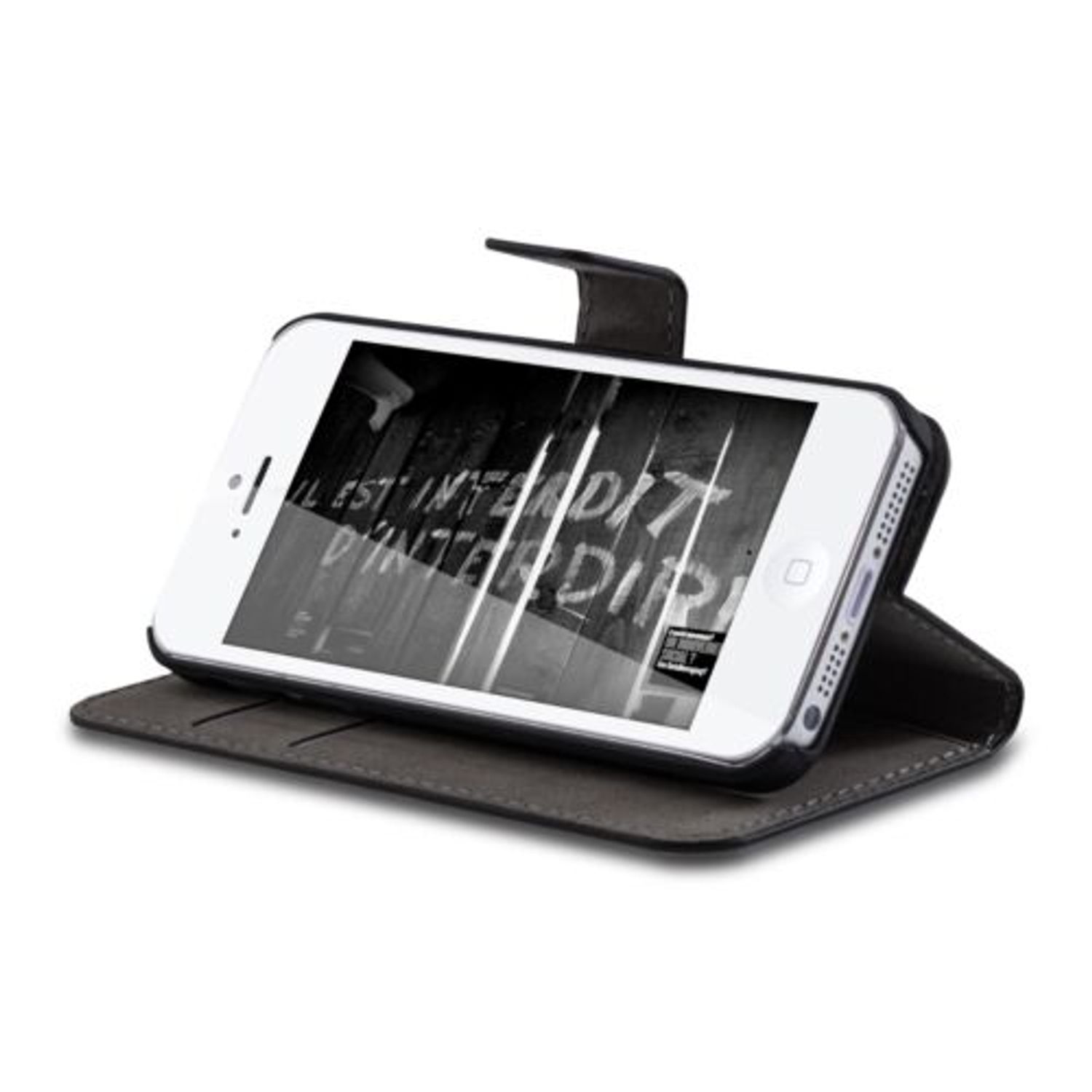 Husa pentru Apple iPhone 5/iPhone 5s/iPhone SE, Piele ecologica, Negru, 20207.14 fotografia produsului View 7 L