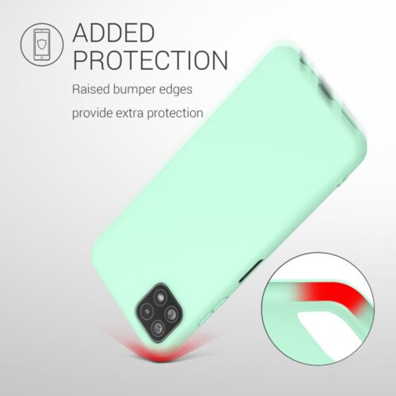 Husa pentru Samsung Galaxy A22 5G, Silicon, Verde, 55245.50 fotografia produsului View 7 L