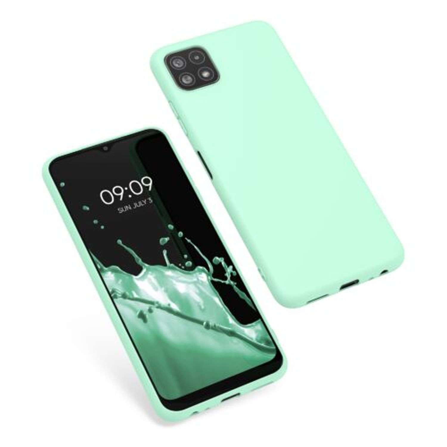 Husa pentru Samsung Galaxy A22 5G, Silicon, Verde, 55245.50 fotografia produsului View 2 L