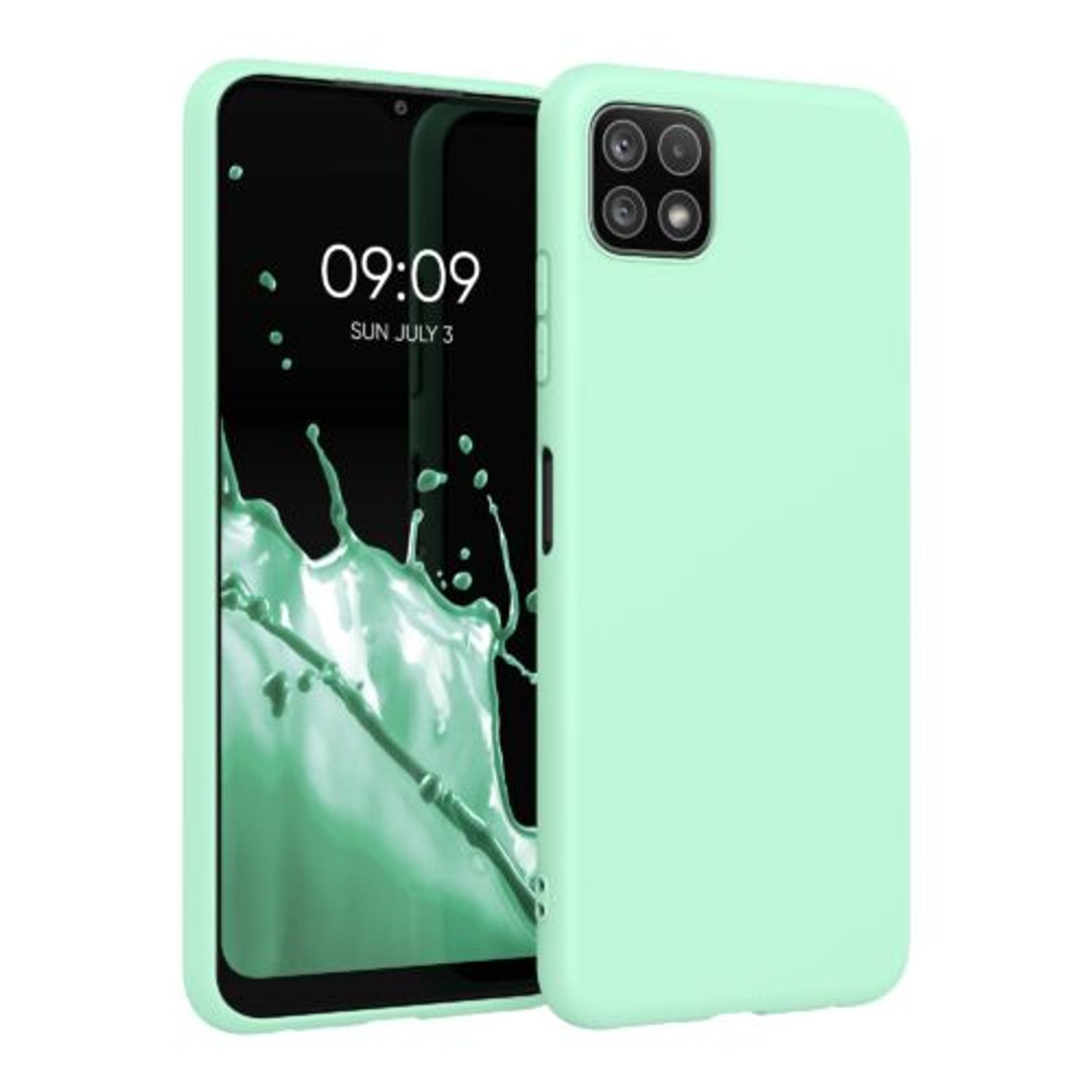 Husa pentru Samsung Galaxy A22 5G, Silicon, Verde, 55245.50 fotografia produsului
