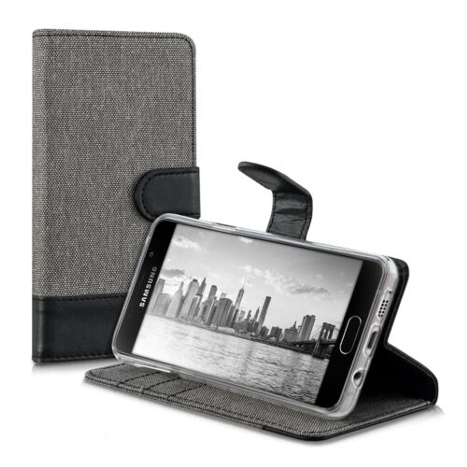 Husa pentru Samsung Galaxy A3 (2016), Textil, Gri, 39024.22 fotografia produsului View 2 L