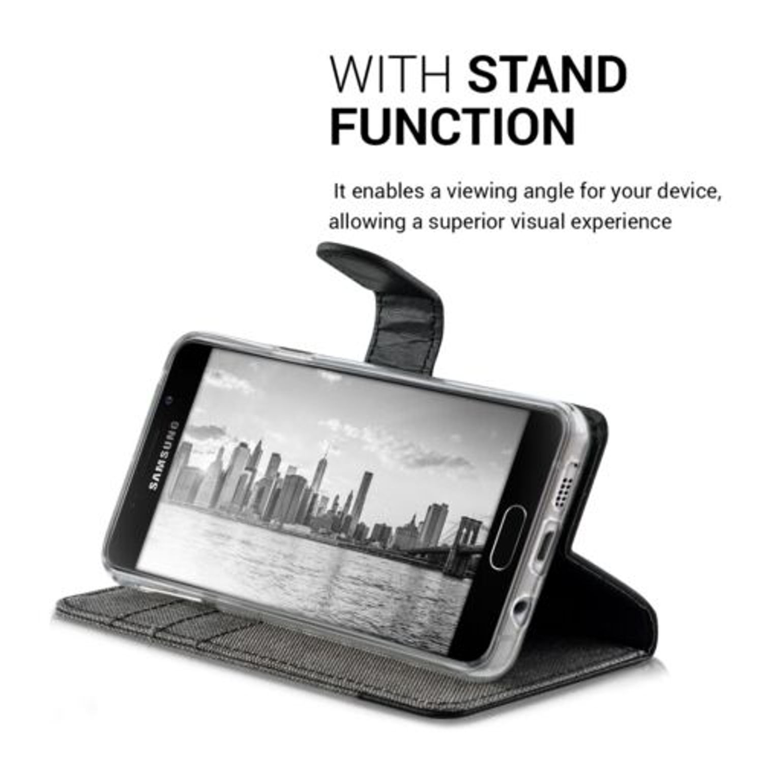 Husa pentru Samsung Galaxy A3 (2016), Textil, Gri, 39024.22 fotografia produsului View 6 L