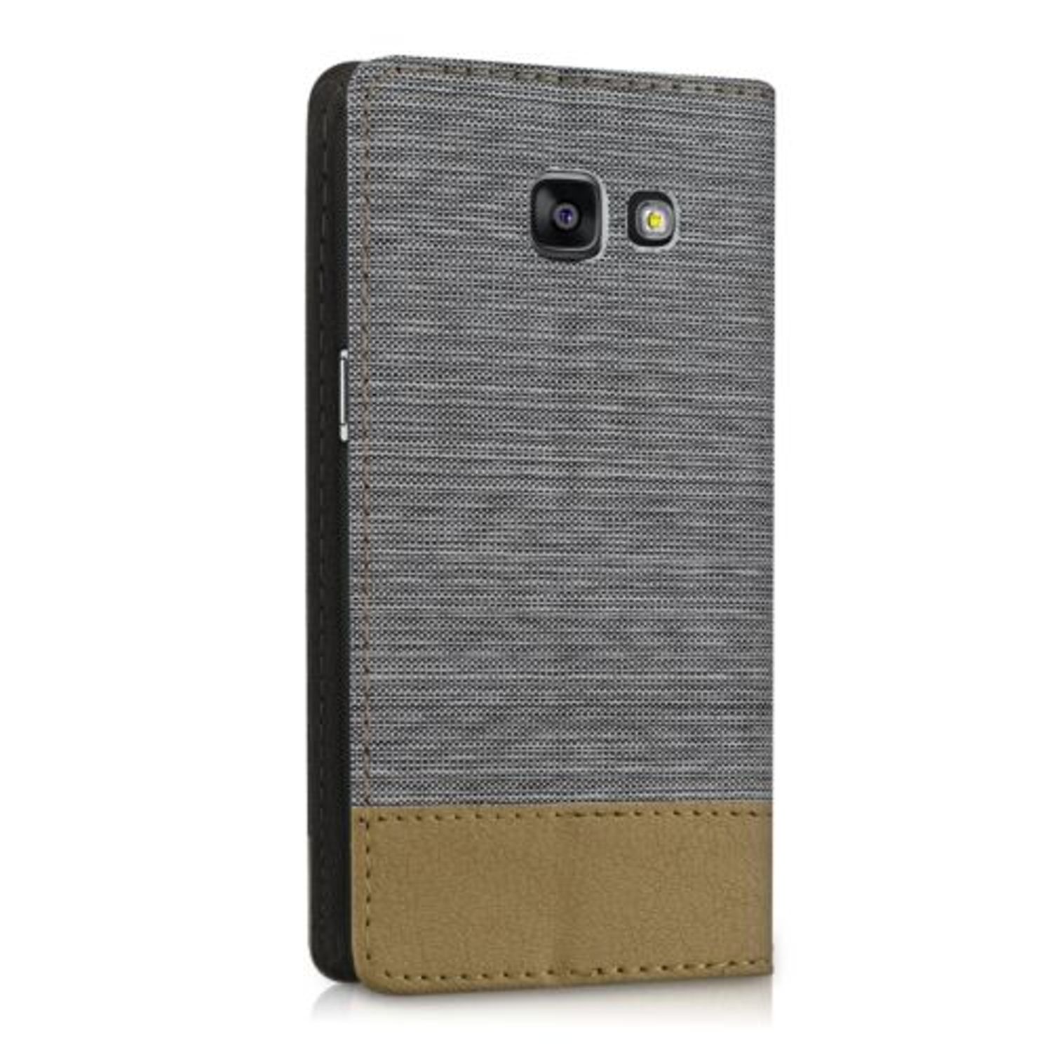 Husa pentru Samsung Galaxy A3 (2016), Textil, Gri, 37863.03 fotografia produsului View 4 L